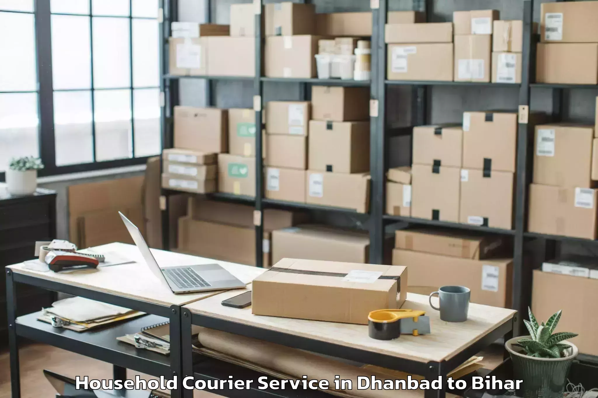 Professional Dhanbad to Manjhi Paschimi Household Courier